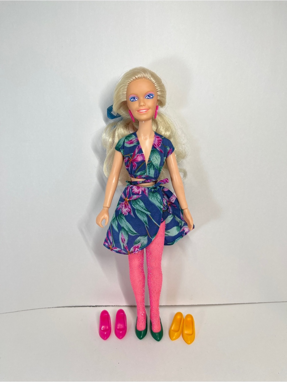 Vintage 1986 Rock N Curl Jem & The Holograms Doll Redressed Hasbro 80s Toy Shoes